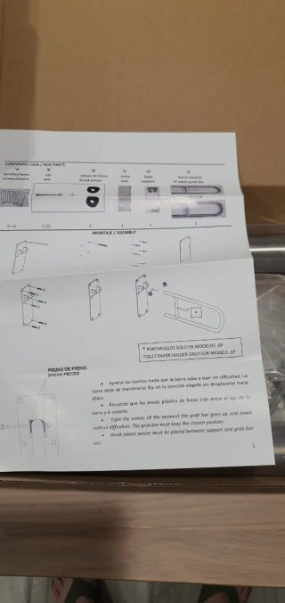 Barra de apoyo abatible 80cm acero inox satinado