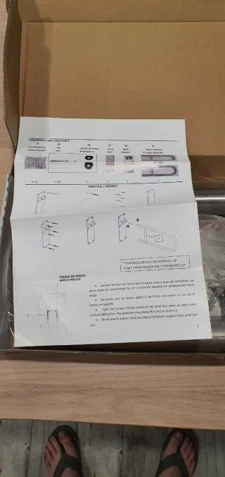 Barra de apoyo abatible 80cm acero inox satinado