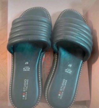 Ciabatte nere in pelle STUDIO MODA ITALIANA 37