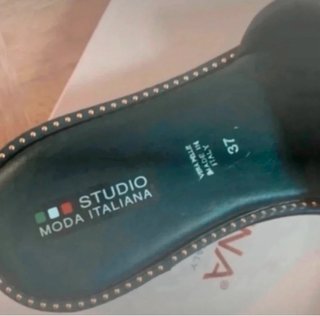 Ciabatte nere in pelle STUDIO MODA ITALIANA 37