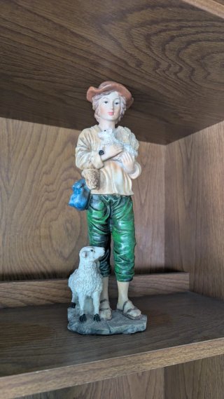 Figura de pastor con ovejas