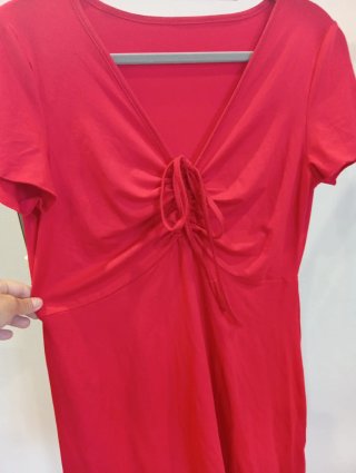 Vestido rojo suelto