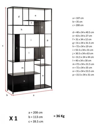 Estantería Acero Negro Maisons du Monde