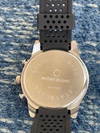 Reloj Montblanc Cronógrafo Azul y Plateado