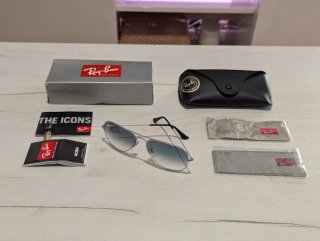 Gafas Ray-Ban Aviador RB3025 Azul/Plata