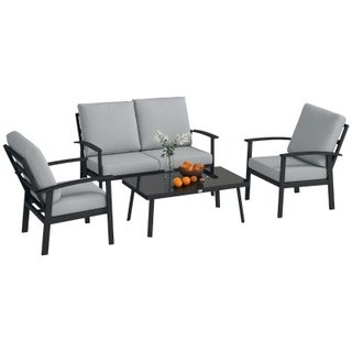Outsunny Set da Giardino con 2 Poltrone, Divano e