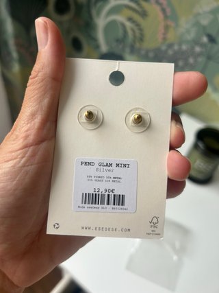 Pendientes Ese o Ese con brillantitos