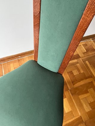 Galan de noche madera y tela verde