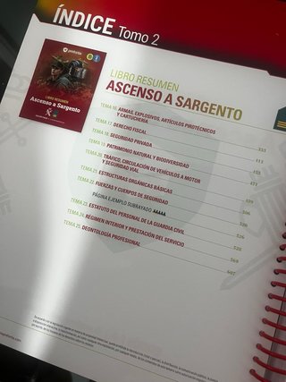 Libro resumen ascenso Sargento