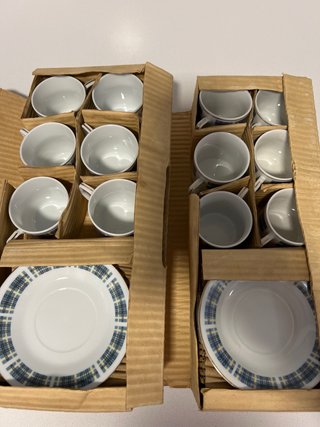 Juego 12 tazas café porcelana china