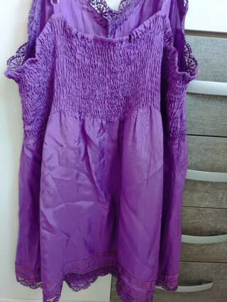 Vestido lencero corto morado