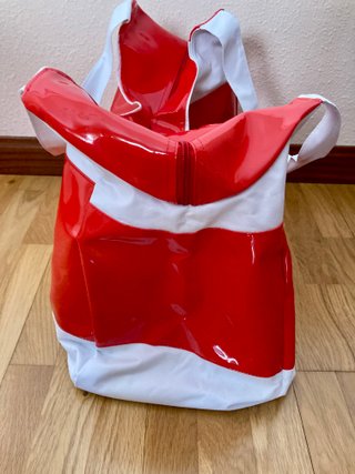 Bolso maxi rojo y blanco