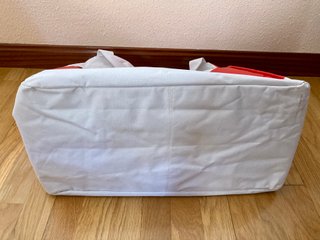 Bolso maxi rojo y blanco