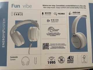 Auriculares Energy Sistem Snow Fun Vibe Blancos