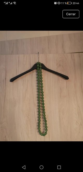 Colgante bolas madera verde
