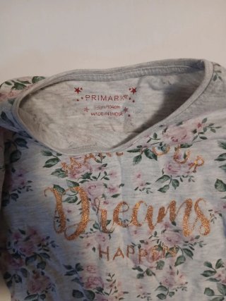 Camiseta niña flores manga larga
