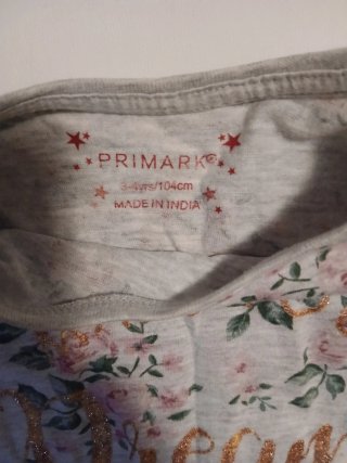Camiseta niña flores manga larga
