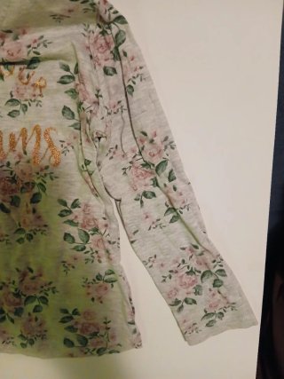 Camiseta niña flores manga larga