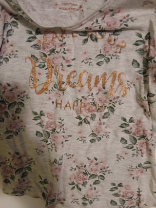 Camiseta niña flores manga larga