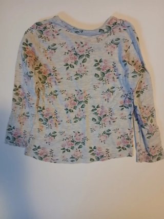 Camiseta niña flores manga larga