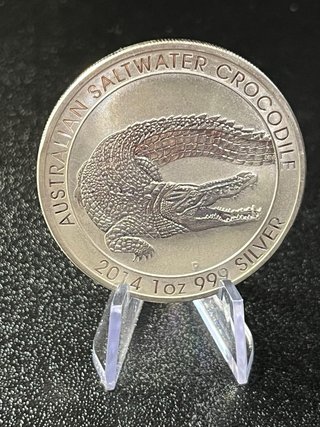 Moneta in Argento Coccodrillo Australiano 1 oz 2014