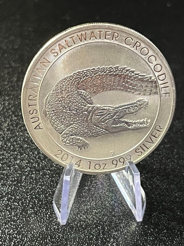 Moneda Plata Cocodrilo Australiano 1 onza 2014