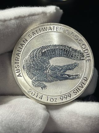 Moneta in Argento Coccodrillo Australiano 1 oz 2014