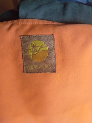 Chaleco de caza reversible verde y naranja