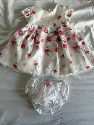 Vestido niña floral con braguita Mayoral