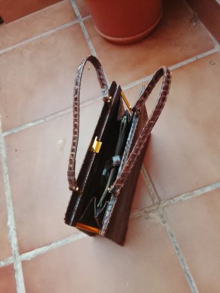 Bolso piel mujer antiguo original