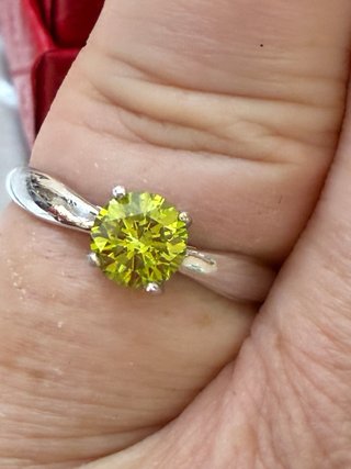 Anillo Oro 18k 0.84 Ct Diamante Natural