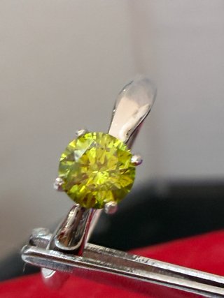 Anillo Oro 18k 0.84 Ct Diamante Natural