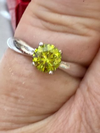 Anillo Oro 18k 0.84 Ct Diamante Natural