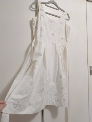 Vestido blanco algodón fiesta verano