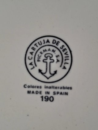 8 Platos Hondos La Cartuja de Sevilla (Ref.01)
