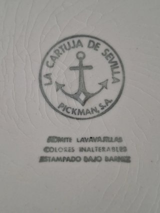 8 Platos Hondos La Cartuja de Sevilla (Ref.01)