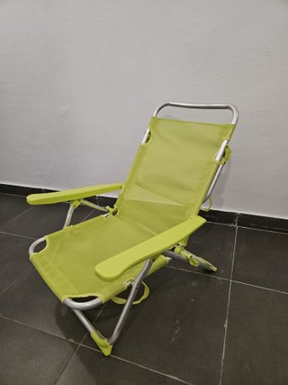 Silla Playa Tela y Aluminio Verde
