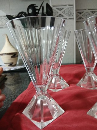 Set 6 Copas de Cristal Tallado