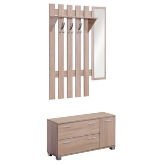 Set Arredo Guardaroba 3 in 1 con Specchio e Scarpi