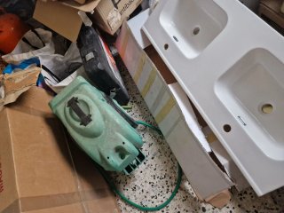 Lavabo de cerámica blanco