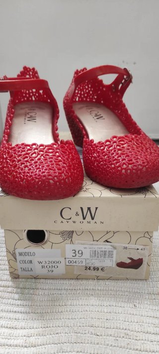 Cuñas playeras C&W rojas