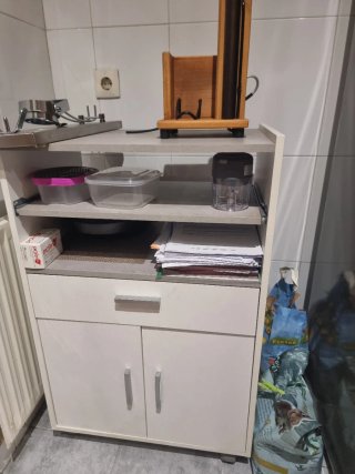 Mueble auxiliar cocina madera y metal