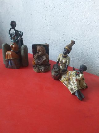 Figuras Adorno Pareja Africana oferta