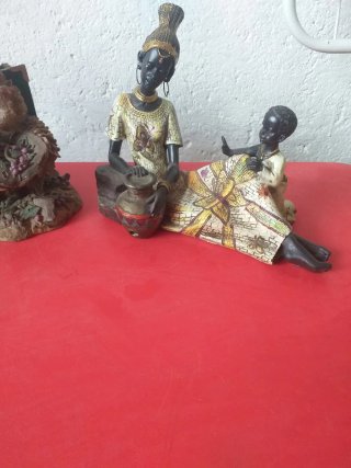 Figuras Adorno Pareja Africana oferta