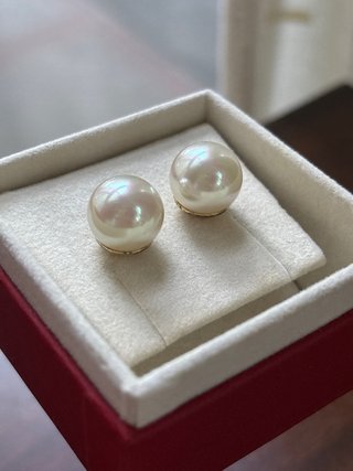 Pendientes Perlas Majorica Plata Bañada Oro 18k
