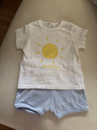 Conjunto Benetton T-shirt y Shorts Talla 74