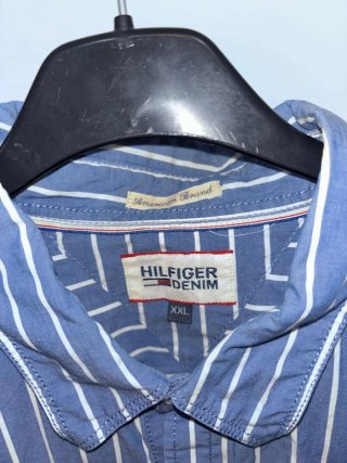 Camisa Tommy Hilfiger Rayas Azul 2XL
