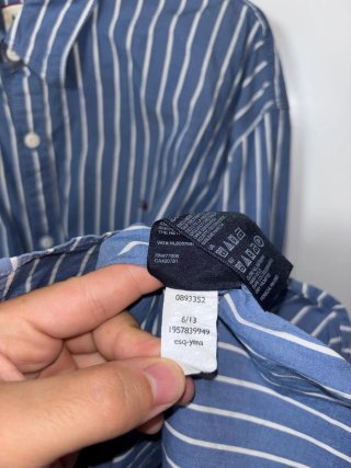 Camisa Tommy Hilfiger Rayas Azul 2XL