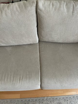 Sofá cama pana beige 2/3 plazas