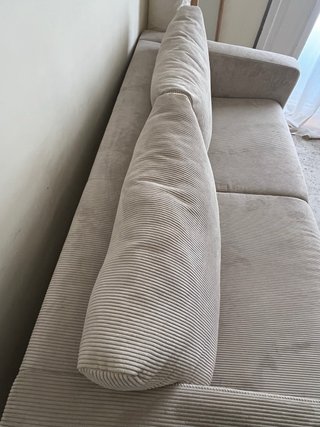 Sofá cama pana beige 2/3 plazas